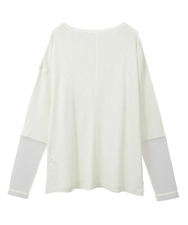 earth music&ecology ラメシアースリーブプルオーバー Light Yellow