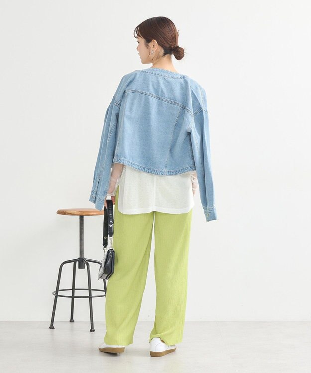 earth music&ecology ラメシアースリーブプルオーバー Off White