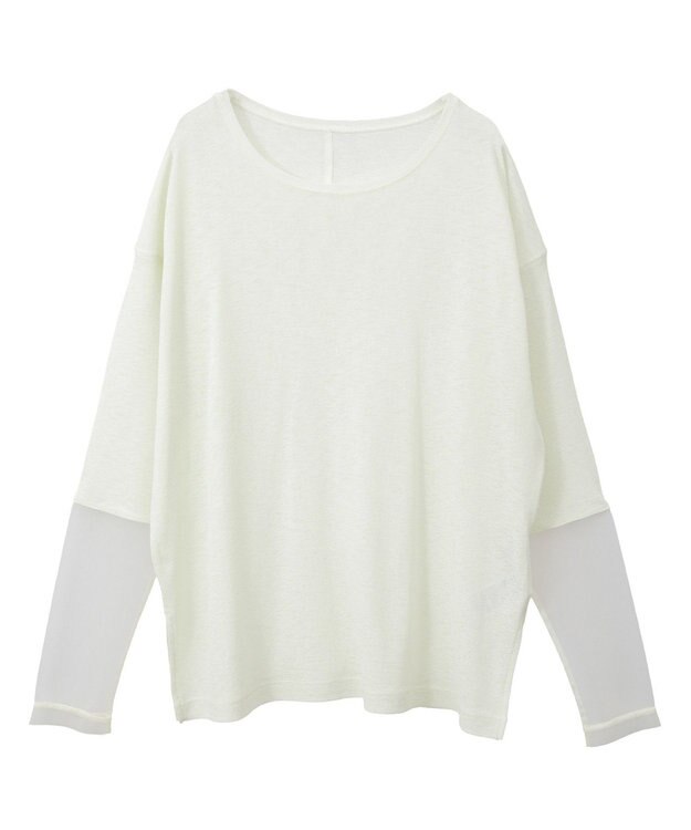 earth music&ecology ラメシアースリーブプルオーバー Light Yellow