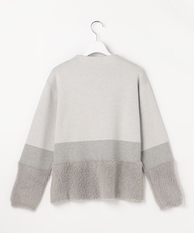 ANY SIS フェザーブロッキング ニット グレー