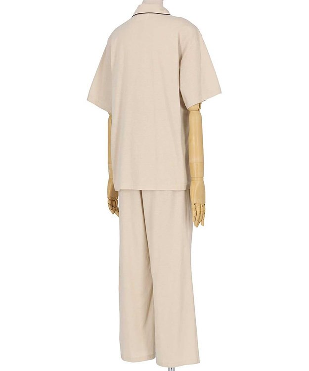 une nana cool 綿混コットンリネン天竺 半袖パジャマ BE