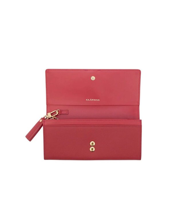 CLATHAS エクセ かぶせ長財布 ピンク