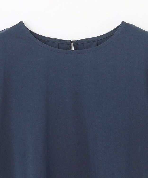 ANY L 【吸水速乾/UVケア】ミニサッカーコンビ袖ボリュームカットソー ネイビー