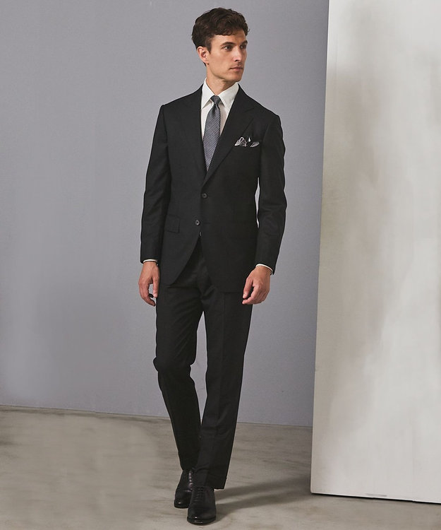 GOTAIRIKU シワになりにくい【御幸毛織/みゆきけおり】Superio160 スーツ_ブラックチェック ブラック系4