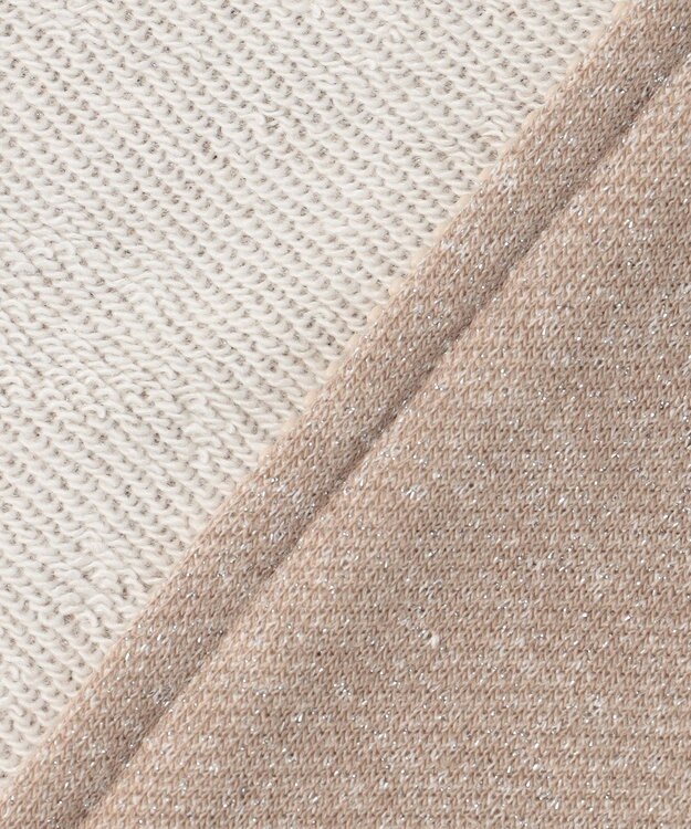 J.PRESS YORK STREET 【WOMEN】ラメ裏毛ジップアップ フーディ ブラウン系