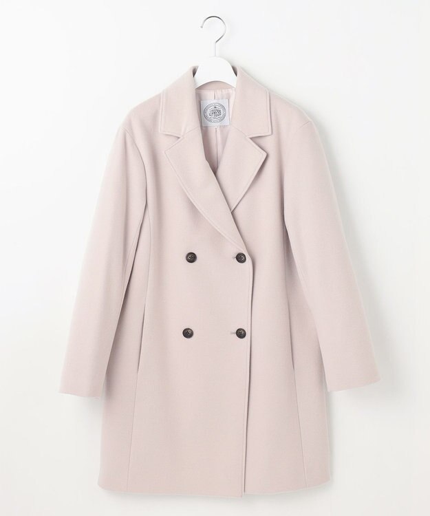 J.PRESS LADIES L Super150sAZAMIビーバー Pコート ベージュ系