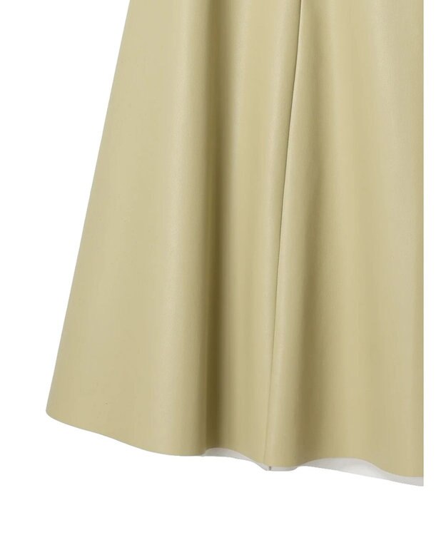 Green Parks レザーライクキリカエＡラインスカート Beige