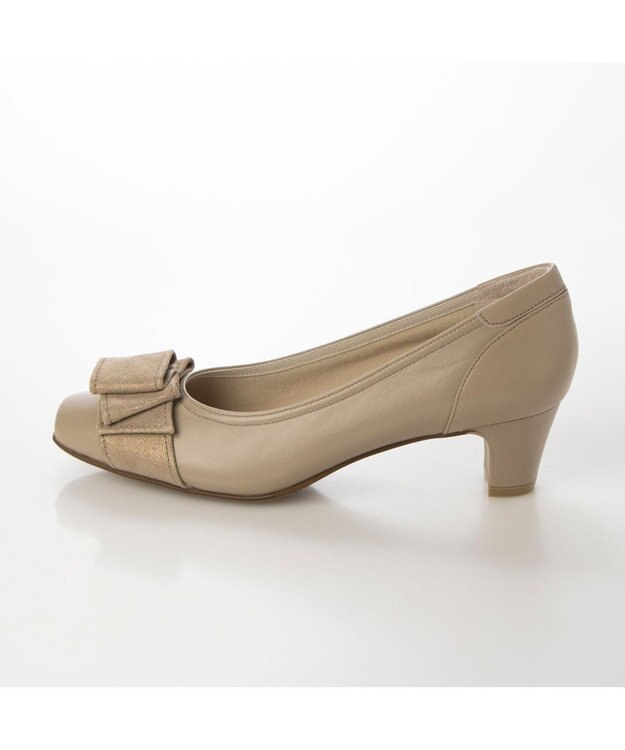 Riz raffinee <Riz raffinee>ドレープデザインモチーフパンプス ベージュ