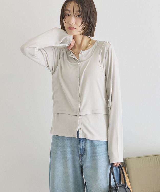 AMERICAN HOLIC 【2点セット】カーディガン+タンクトップ Ivory