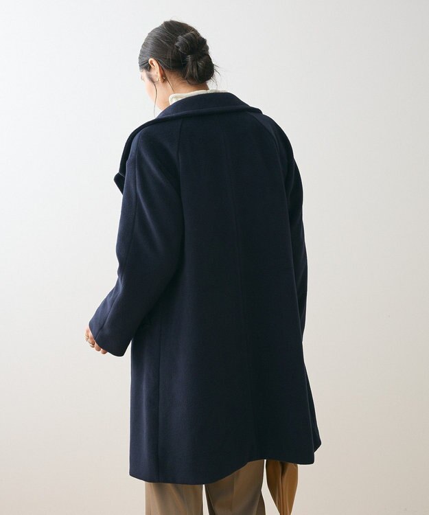 Green Parks スタンドロングコート Navy