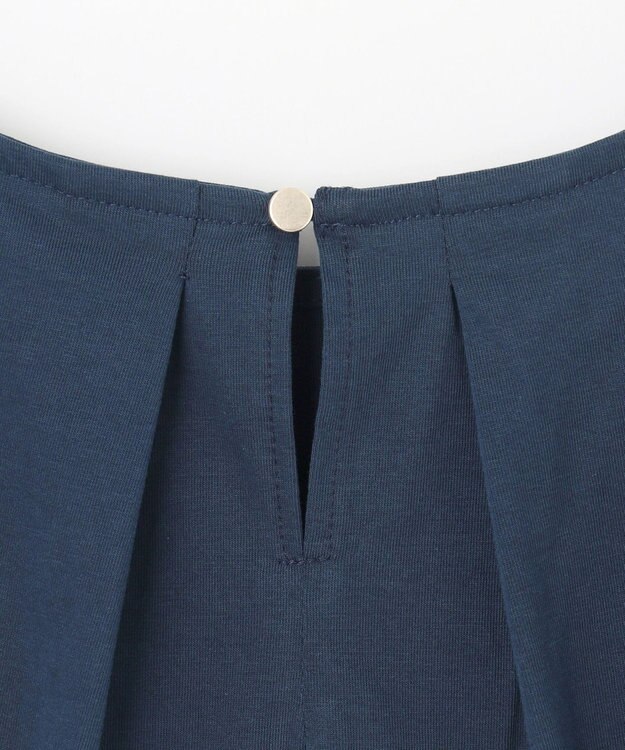 ANY L 【吸水速乾/UVケア】ミニサッカーコンビ袖ボリュームカットソー ネイビー