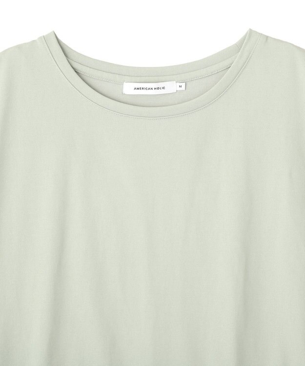 AMERICAN HOLIC 汗染み防止・異素材ペプラムプルオーバー Grayish Khaki