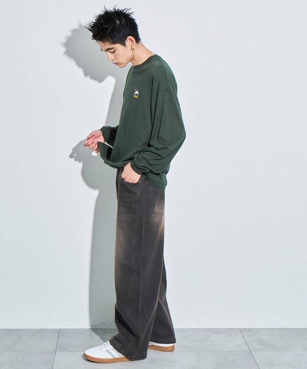 WEGO アニマルワンポイントT（LS） ダークグリーン