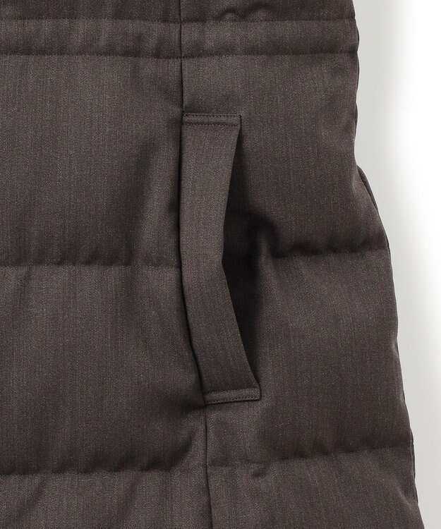 23区 S 【撥水加工】ブライトウール ロングダウンコート ブラウン系