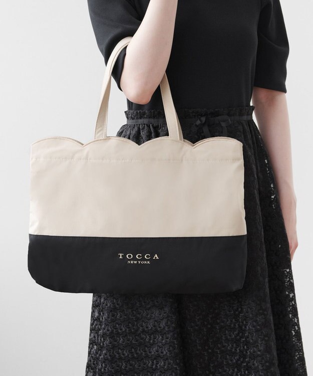 TOCCA 【A4サイズ対応】DEAR EMILY SUBBAG サブバッグ ベージュ系