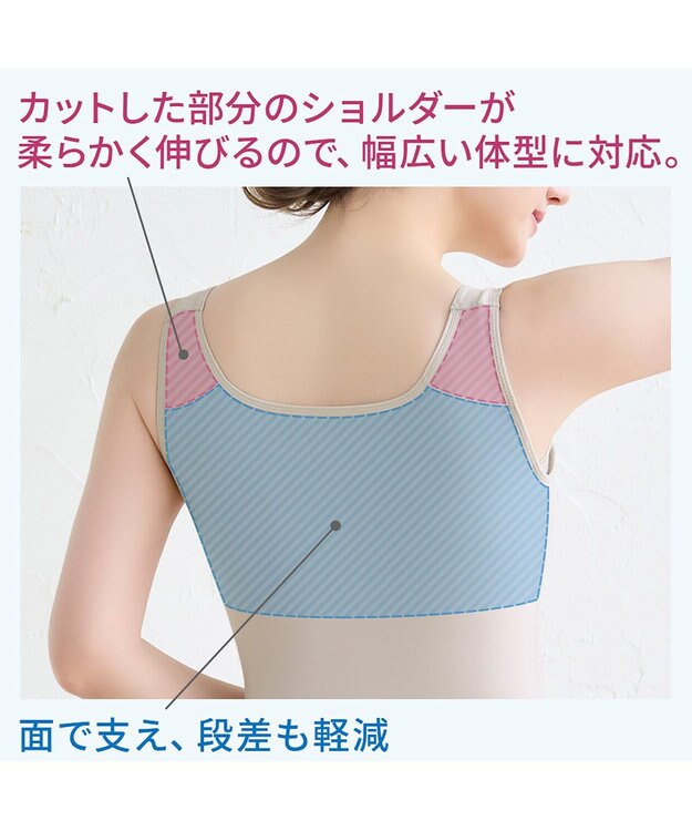 BRADELIS New York 【BRADELIS NewYork peace】綿混楽々バストキープブラキャミ24 ブラデリス 綿混素材で快適に補正 ブラトップ DB524203 シェルグレージュ