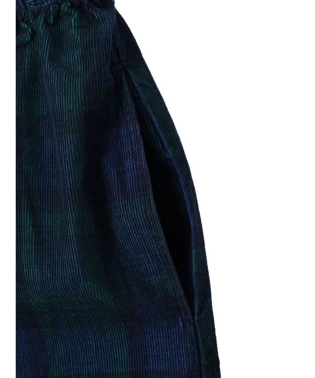 CRAFT STANDARD BOUTIQUE コーデュロイワイドイージーパンツ Check Navy