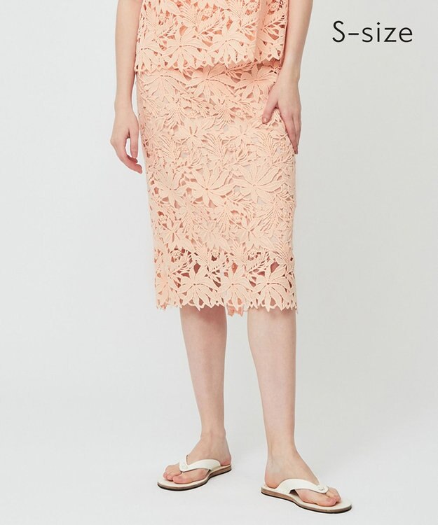 BEIGE， 【S-size】NARCISSUS / レーススカート Peach