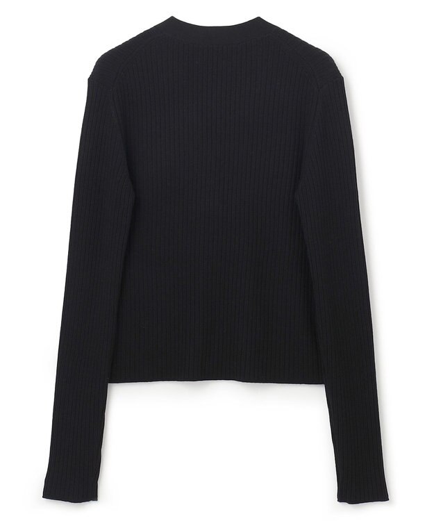 JOSEPH 【洗える】メリノリブ　ニットカーディガン Black