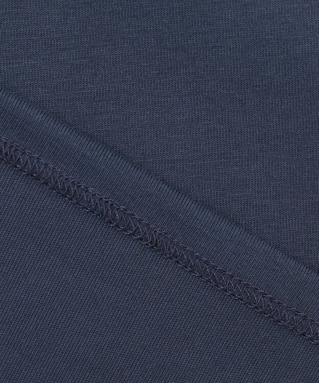 ANY L 【吸水速乾/UVケア】ミニサッカーコンビ袖ボリュームカットソー ネイビー