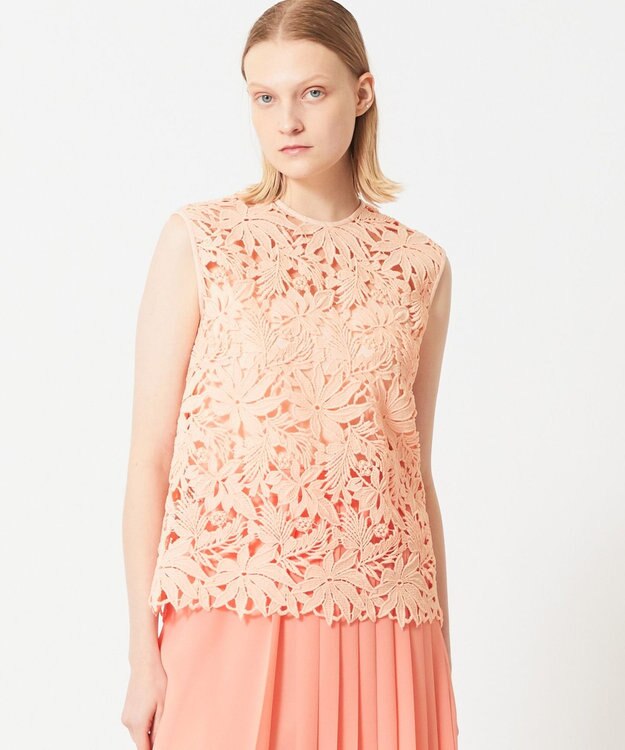 BEIGE， NARCISSUS / レースブラウス Peach