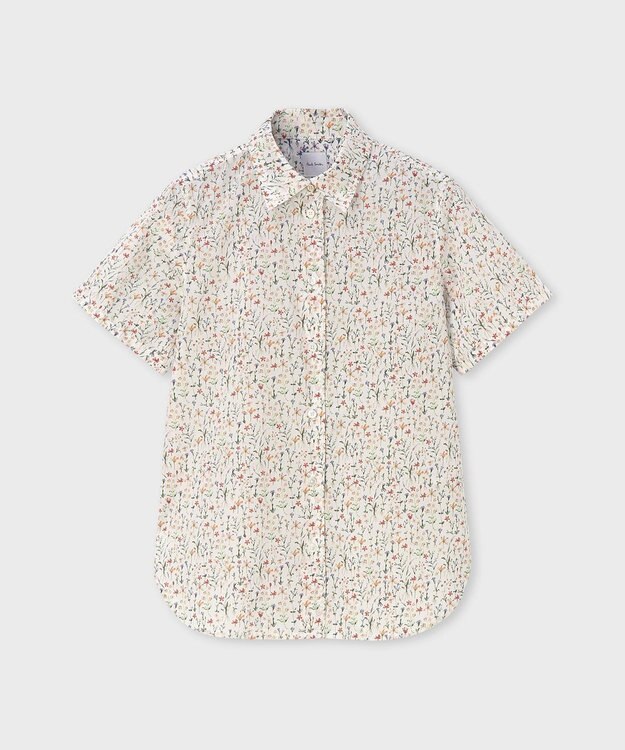 Paul Smith Water Colour Floral 半袖シャツ オレンジ