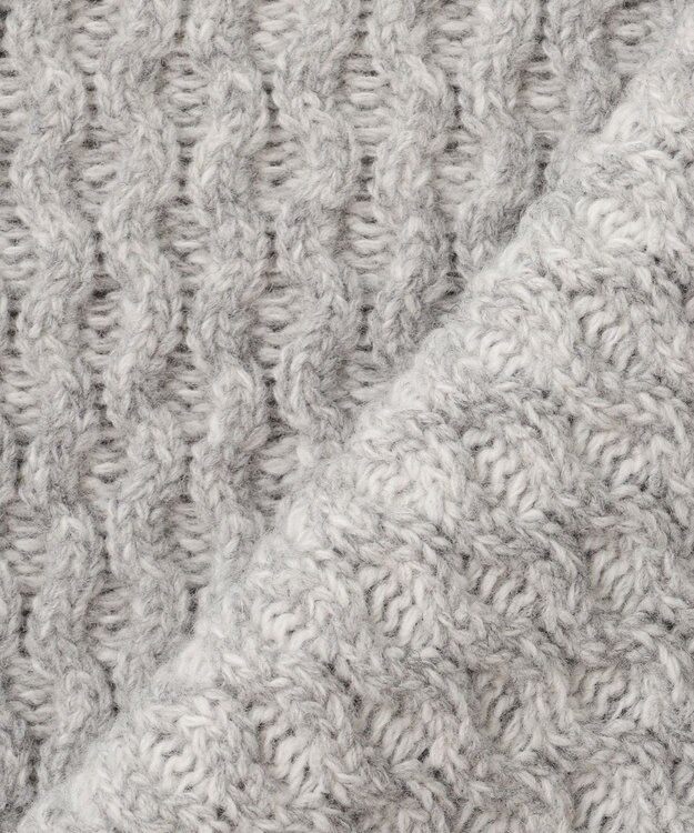 GOTAIRIKU 【LANEROSS】ミドルゲージモックネック ニット ライトグレー系8