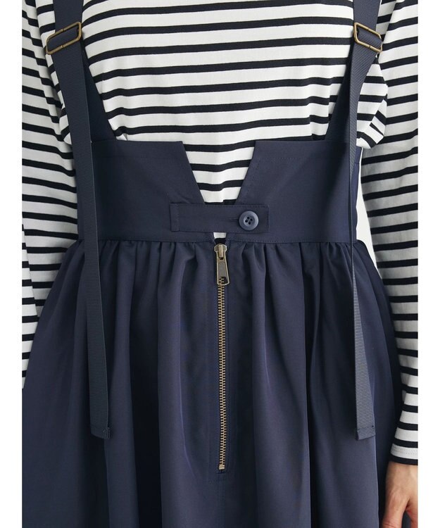 Green Parks ・Ｄｏｕｂｌｅ　Ｆｌａｇｓサスペンダーミリタリースカート Navy