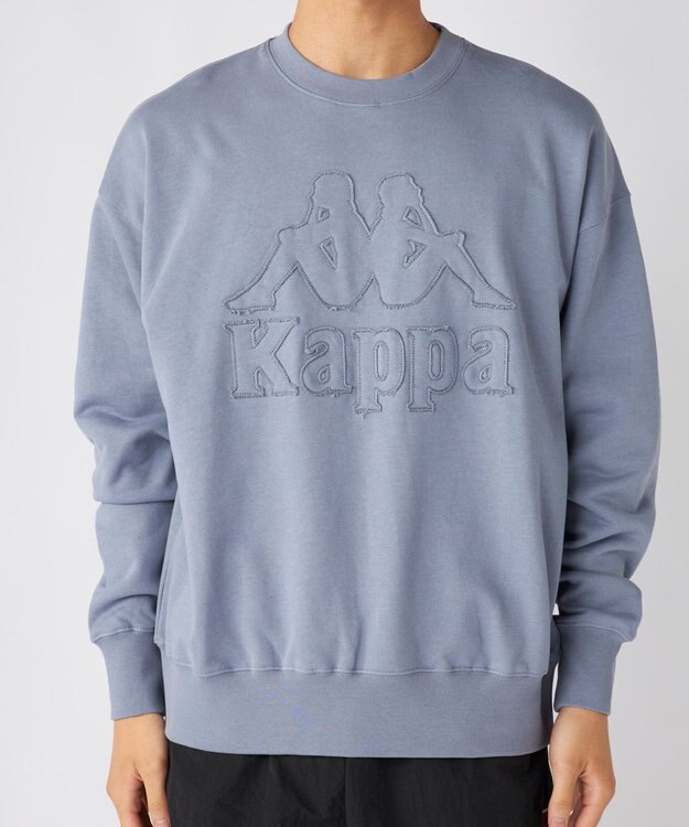 OP／FILA 【Kappa】オーバーサイズ ヘビーウェイトクルースウェット ライトブルー