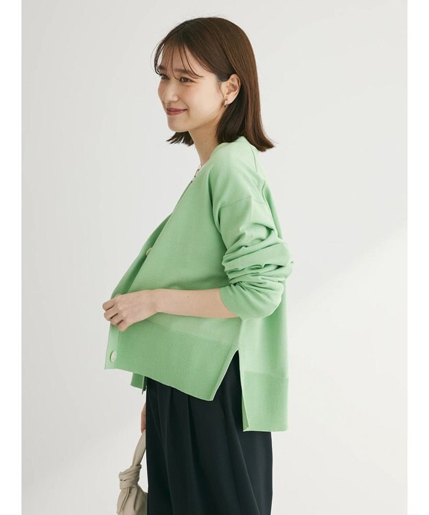 Green Parks 洗える　ショート丈カーディガン Green