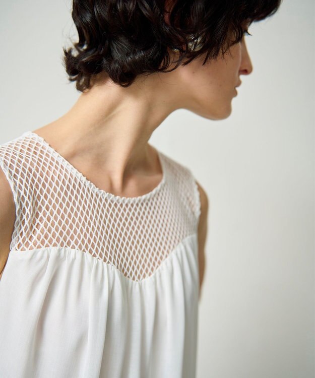 GRACE CONTINENTAL シアードレープマキシ ホワイト