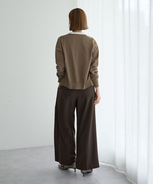 YECCA VECCA 【UVカット】クルーネックカーディガン Dark Beige