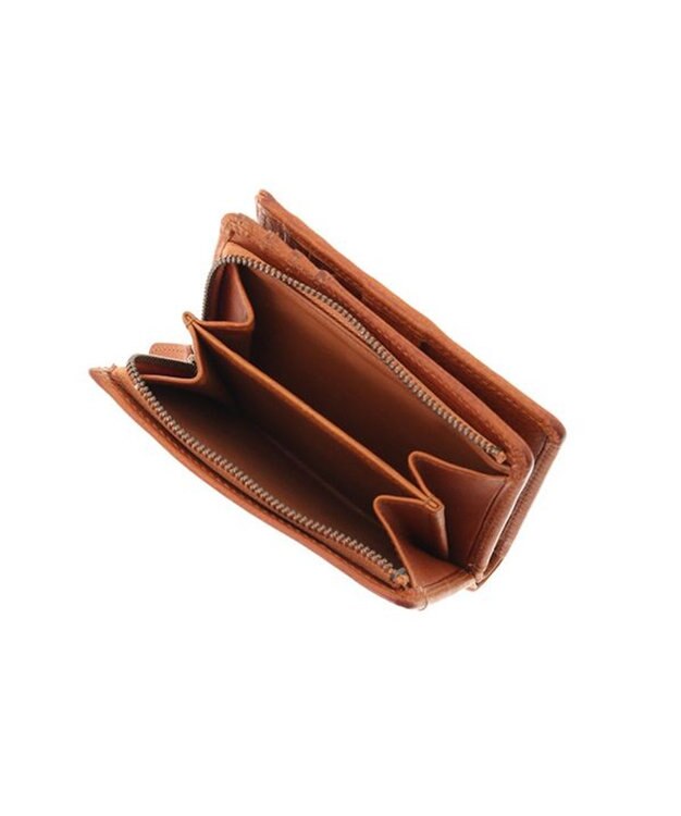 genten トスカ 二つ折り財布 チャ