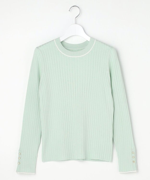 ANY SIS ラインポイント ニット ミント