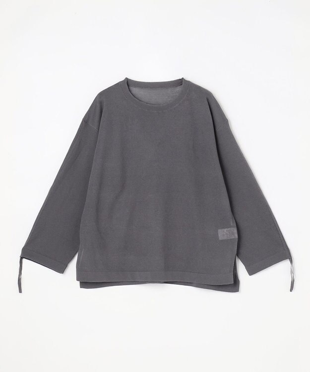 ANY シアーシャーリングスリーブニット スレート