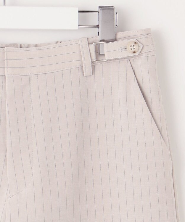 J.PRESS LADIES L 【洗える・吸汗速乾】ウェザーピンストライプ ワイド パンツ ベージュ系1