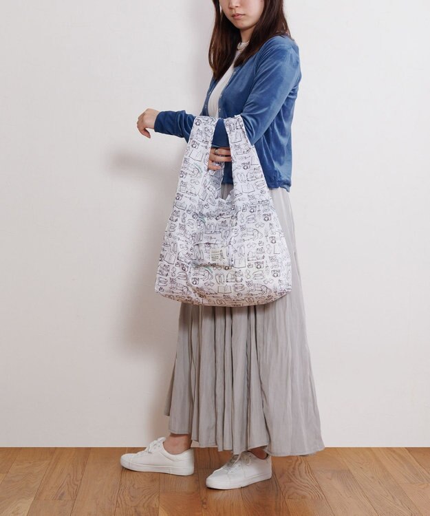 ACE BAGS & LUGGAGE 【折り畳み】 HAyU × ace. マルシェバッグ エコバッグ 猫柄 23L 17871 トラベル