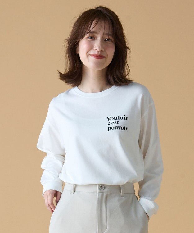 ANY L アソートロゴ長袖Ｔシャツ オフ（胸ロゴ）