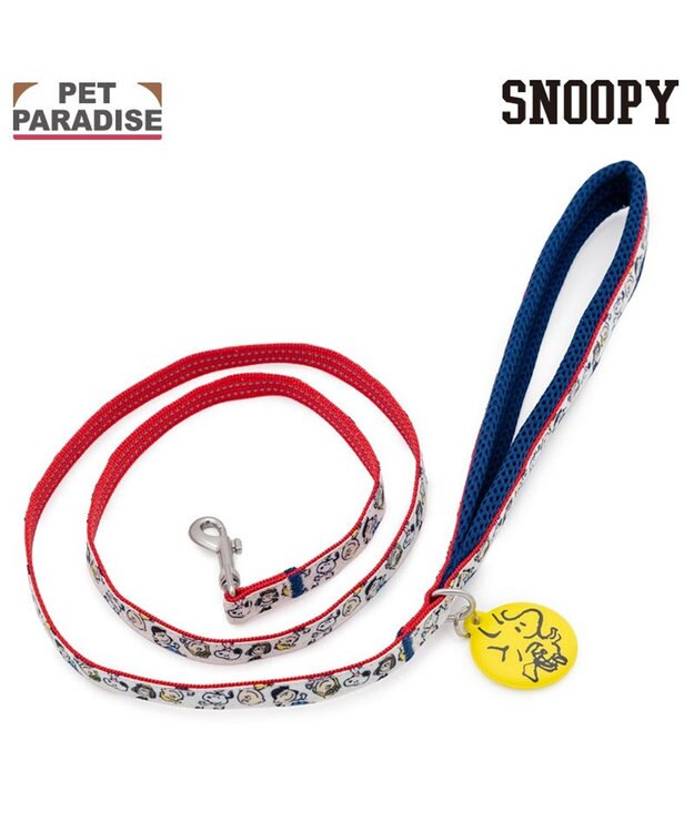 PET PARADISE スヌーピー なかよしリード ＳＳ～Ｓ ホワイト×レッド