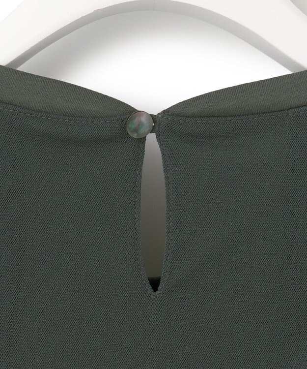 23区 【洗える】チュールコンビジャージー シアー カットソー カーキ系