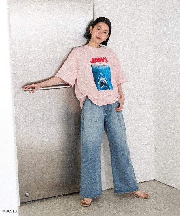 AMERICAN HOLIC 【JAWS】ピグメントTシャツ Light Pink
