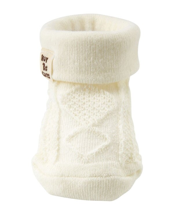 MIKI HOUSE HOT BISCUITS 【9-11cm】 ベビーソックス　アーガイル柄 アイボリー