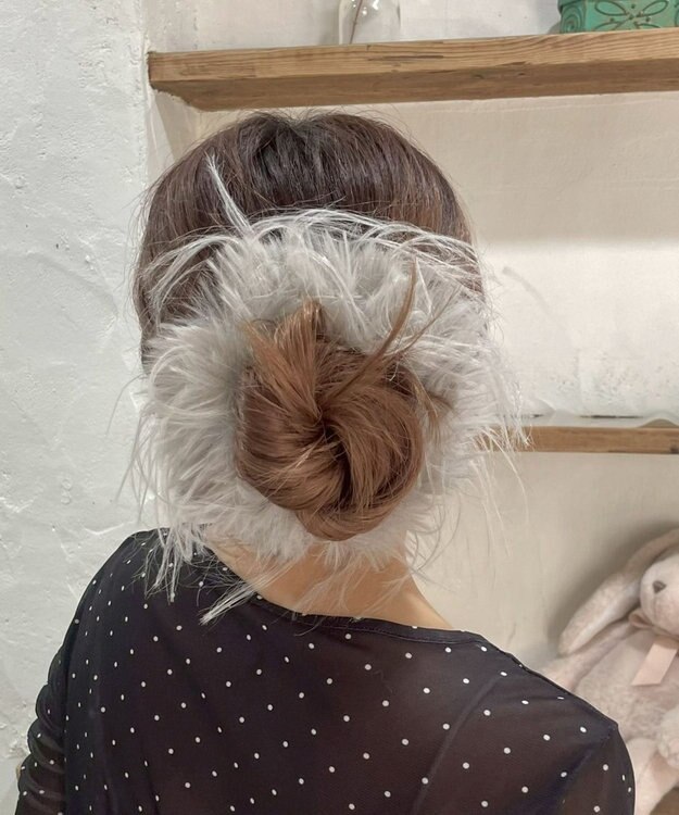 WEGO Lファーシュシュ ライトグレー