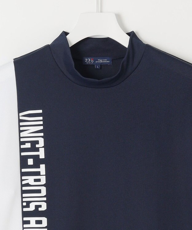 23区GOLF 【MEN】【UVケア・吸水速乾】カノコ モックネックプルオーバー ネイビー系