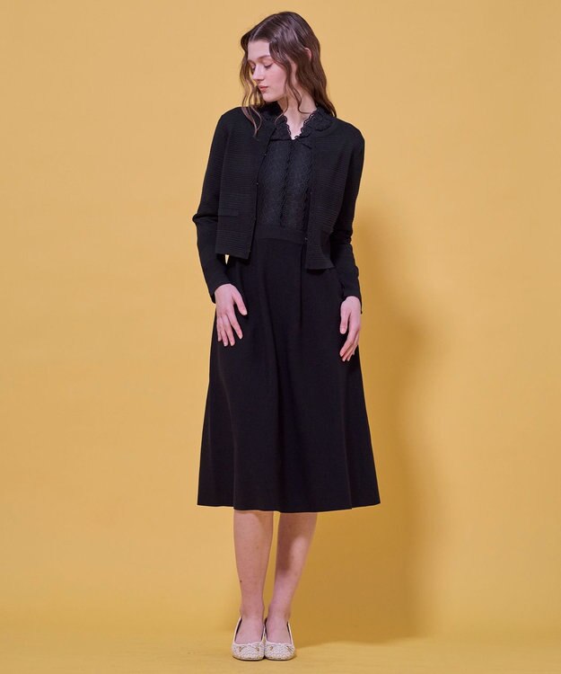 TOCCA PANORAMIC LANDSCAPE ニットカーディガン ブラック系