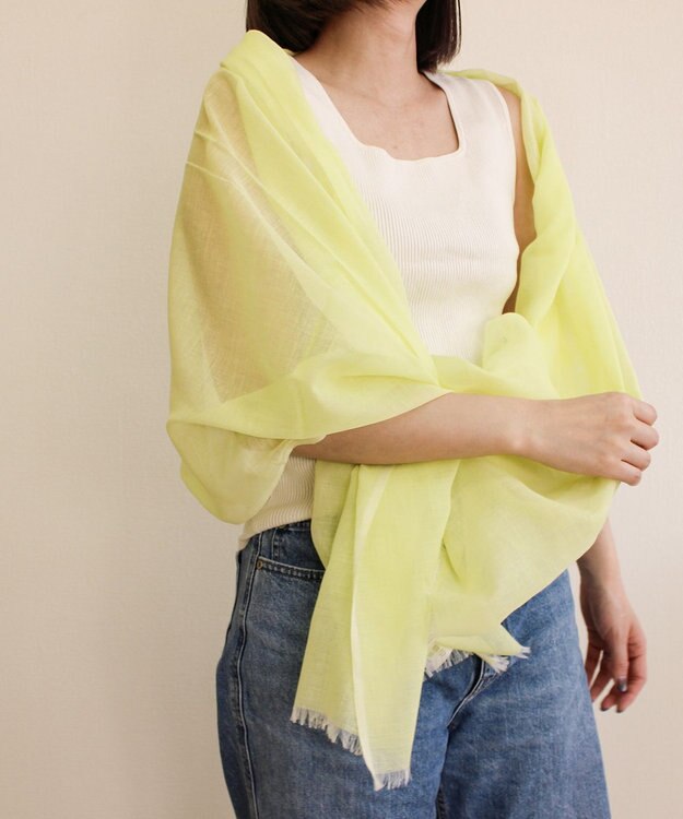 ORuKuBET 【オンワード・クローゼット限定】KHADI COTTON　STOLE イエロー