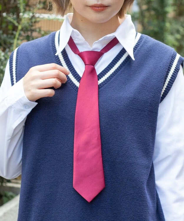WEGO 【SCHOOL ITEM】ムジスクールネクタイ ワイン