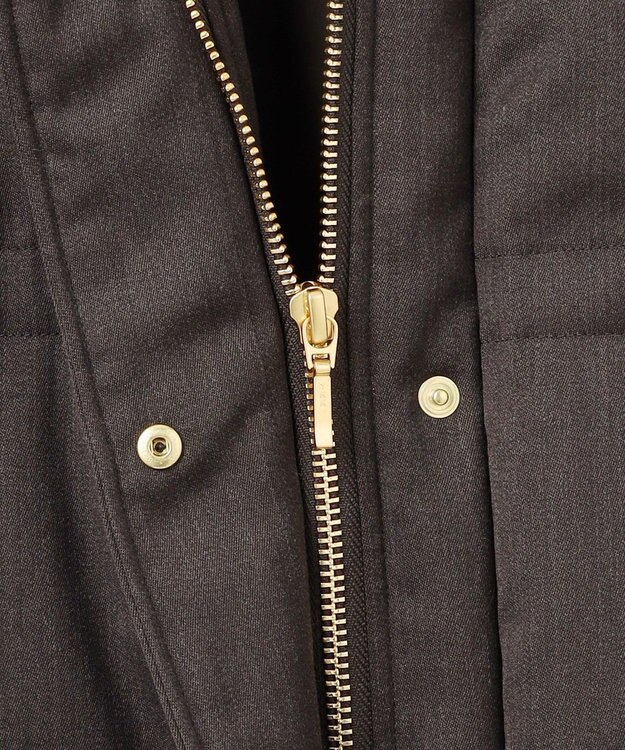 23区 S 【撥水加工】ブライトウール ロングダウンコート ブラウン系