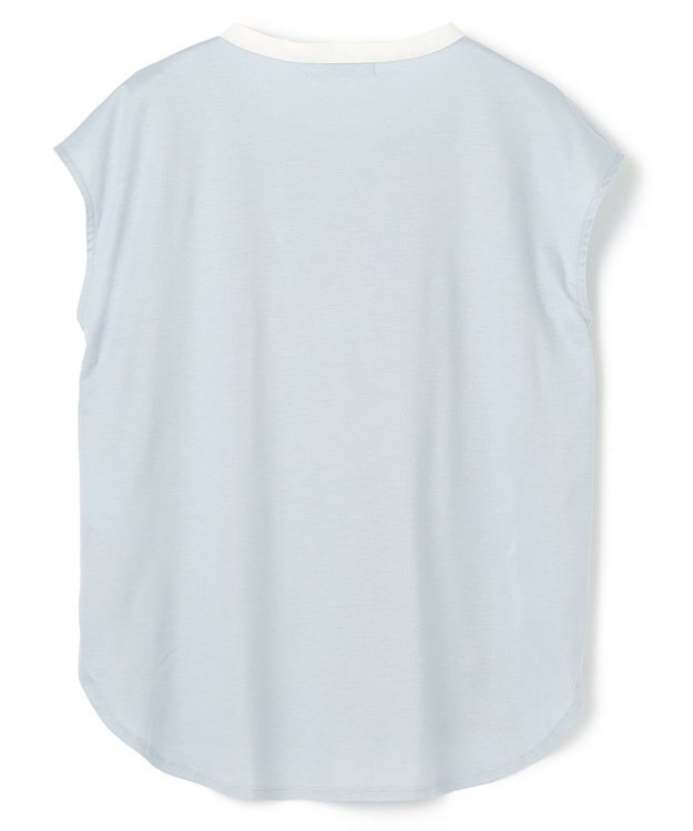 BEIGE， 【WEB限定】AUBIN / バイカラートップス Sax × White