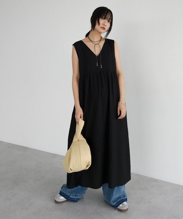 Green Parks ５ＷＡＹノースリーブワンピース Black